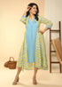 BLUE YELLOW JACKET DRESS